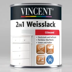 Vincent Weißlack 2in1 RAL 9001 Cremeweiß glänzend 125 ml