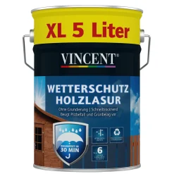 Vincent Wetterschutz-Holzlasur 5 L Palisander