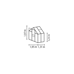 Vitavia Gewächshaus-Fundament Venus 2500 12,5 cm grün