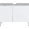 Waschbeckenunterschrank Maureen 1 Schubkasten 80 x 56 x 34 cm weiß
