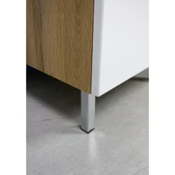 Waschbeckenunterschrank Maureen 2 Schubkästen 60 x 56 x 34 cm Grandson-Eiche-Nachbildung/weiß
