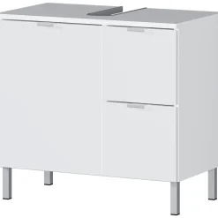 Waschbeckenunterschrank Maureen 2 Schubkästen 60 x 56 x 34 cm weiß