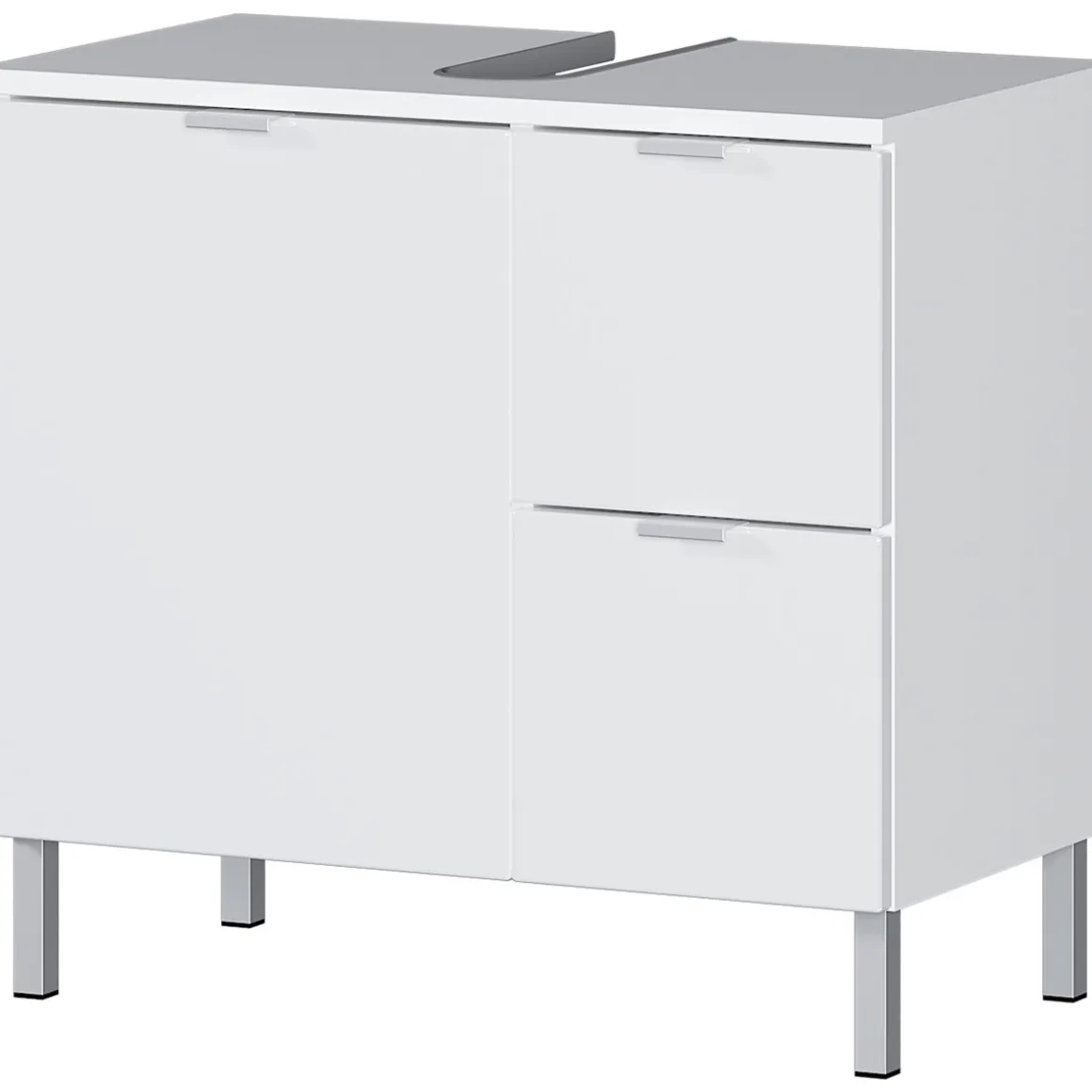 Waschbeckenunterschrank Maureen 2 Schubkästen 60 x 56 x 34 cm weiß