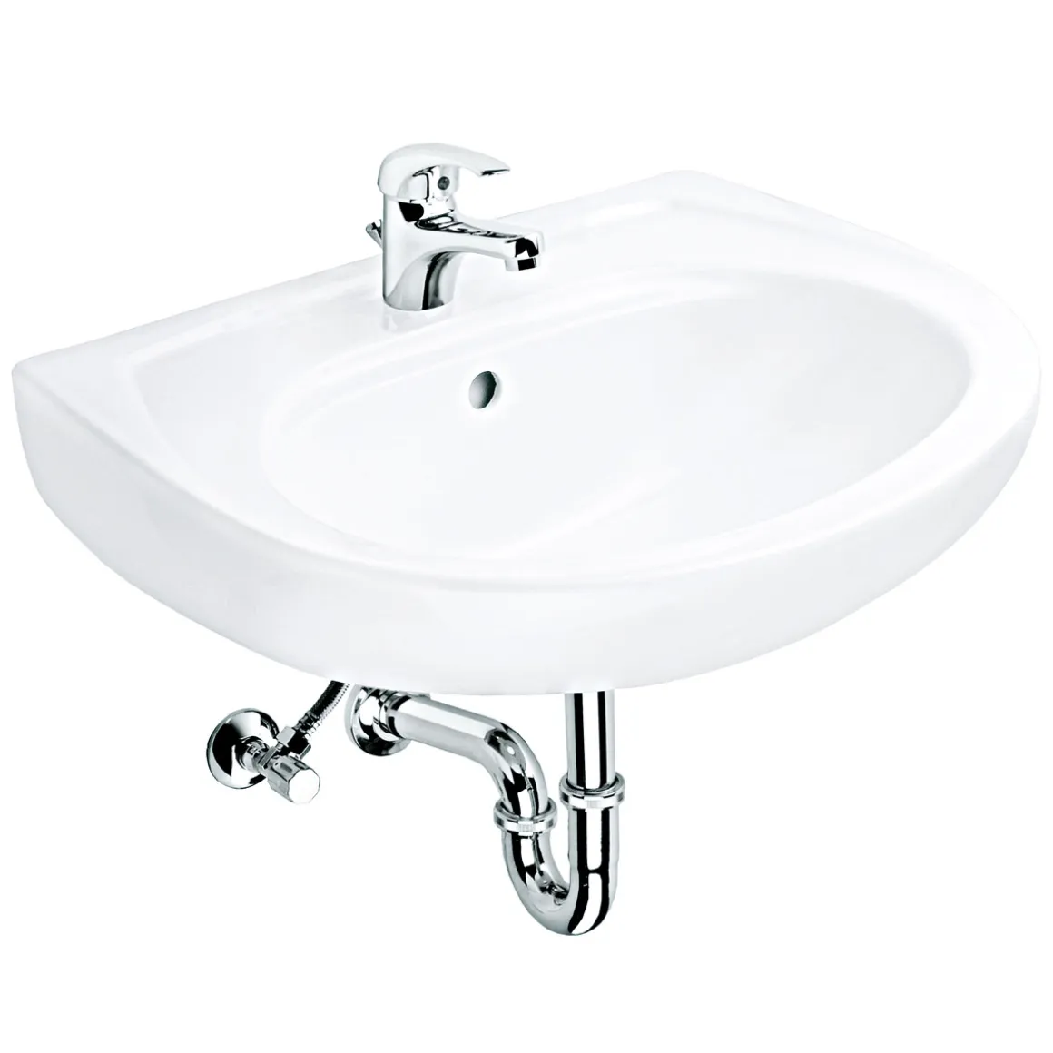 Waschtisch Combi-Set weiß inkl Einhebelmischer