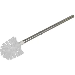 WC-Bürste weiß Metallstiel verchromt