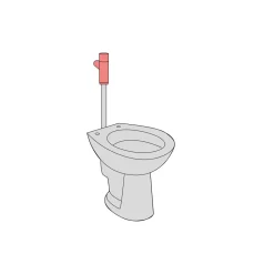 WC-Druckspüler ¾ verchromt