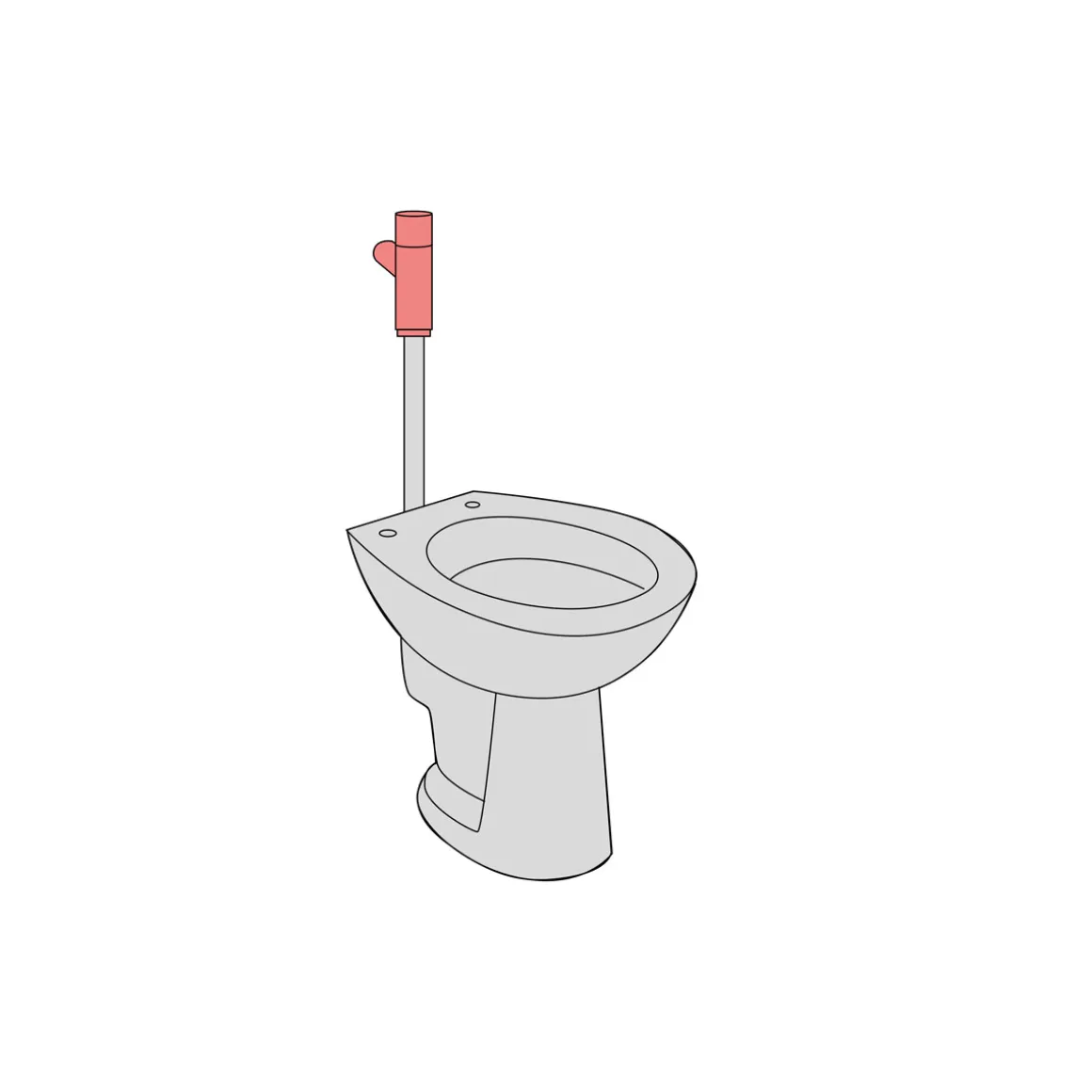 WC-Druckspüler ¾ verchromt