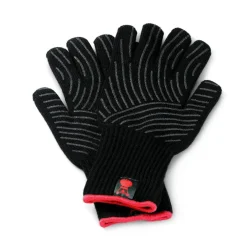 Weber GrillhandschuhGröße L/XL Set aus Kevlar schwarz lang mit Silikonnoppen