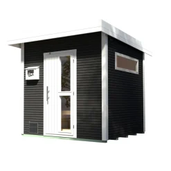 Weka Design-Saunahaus Kuopio Sparset 9,0 kW OS inkl analoger Steuerung natur