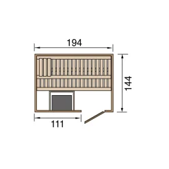 Weka Elementsauna Halmstad Größe 1 Sparset 7,5 kW Bio S Massivholztuer