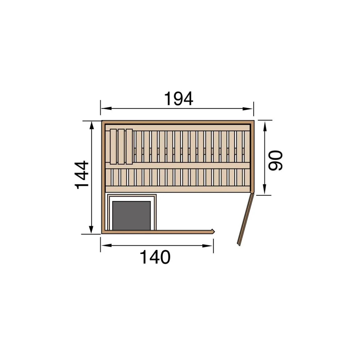 Weka Elementsauna Halmstad Größe 2 Sparset 7,5 kW OS Glastuer und Fenster