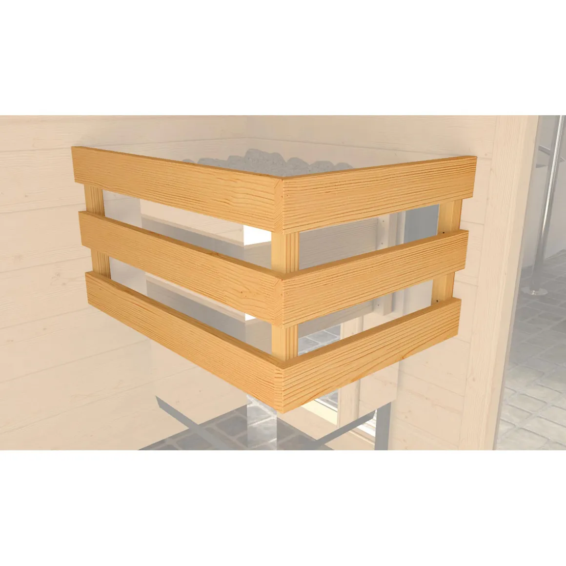 Weka Elementsauna Varberg Eck Größe 4 Sparset 7,5 kW Bio S Glastuer