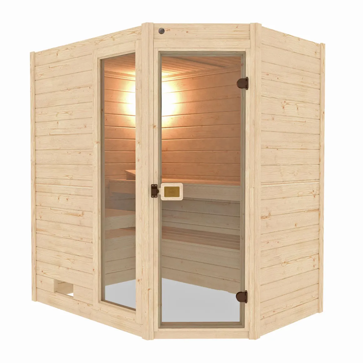 Weka Massivholz-Sauna Valida Größe 3 Sparset 9,0 kW K inkl integrierter Steuerung