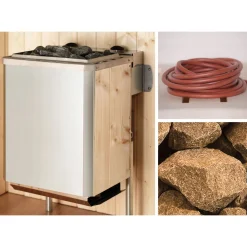 Weka Massivholz-Sauna Valida Größe 3 Sparset 9,0 kW K inkl integrierter Steuerung
