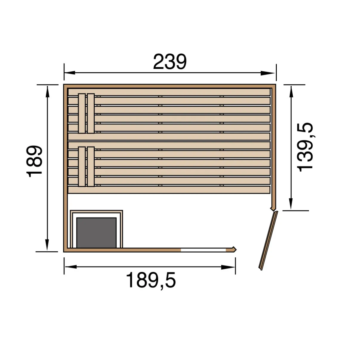 Weka Massivholz-Sauna Valida Größe 2 Sparset 7,5 kW Bio S