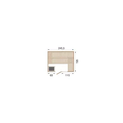 Weka Premium Massivholz-Sauna Bergen Größe 3 Sparset 7,5 kW Bio S Glastuer