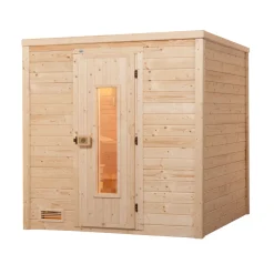Weka Premium Massivholz-Sauna Bergen Größe 1 Sparset 7,5 kW Bio S