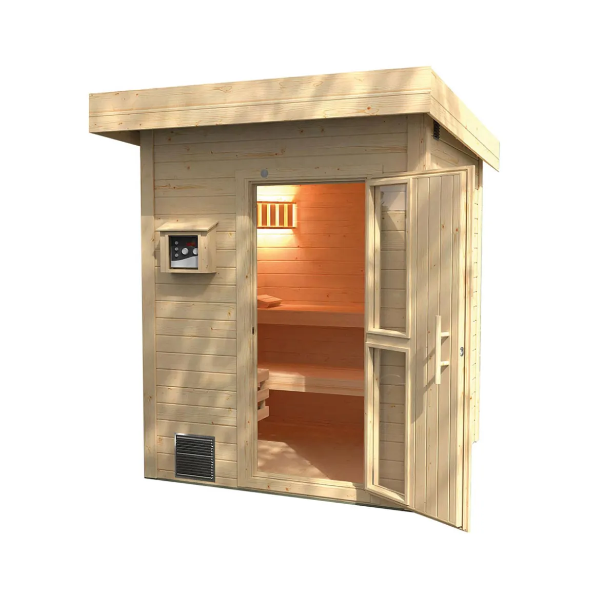 Weka Premium Massivholz-Sauna Bergen Größe 3 Sparset 7,5 OS
