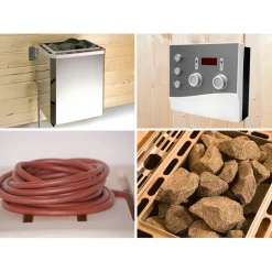 Weka Premium Massivholz-Sauna Bergen Größe 3 Sparset 7,5 OS