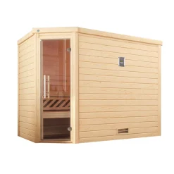 Weka Premium Massivholz-Sauna Turku Größe 3 Sparset 7,5 kW OS Massivholztuer