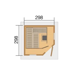 Weka Saunahaus Salo Größe 1 Sparset 7,5 kW Bio S natur