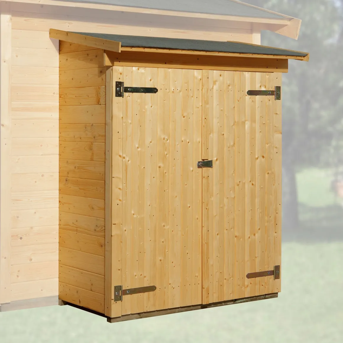 Weka Anbauschrank für Gartenhaus 19/21 mm lasiert