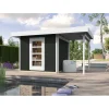 Weka Designhaus Line 172 A mit Anbau 150 cm 489 x 377 x 226 cm grau