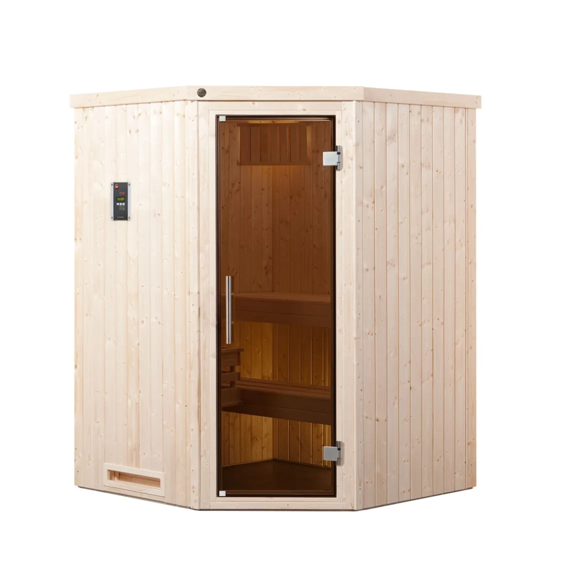 Weka Elementecksauna „Kiruna 1“ GT K, 3,6 kW Kompakt