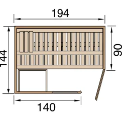 Weka Elementecksauna „Varberg 1“ GTF