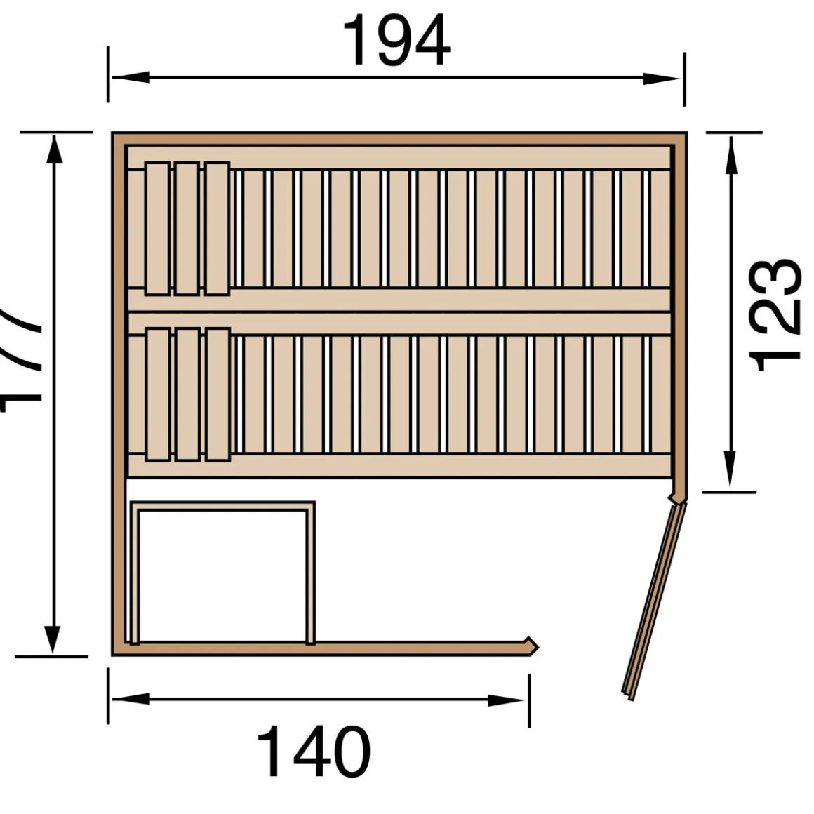 Weka Elementecksauna „Varberg 2“ GTF