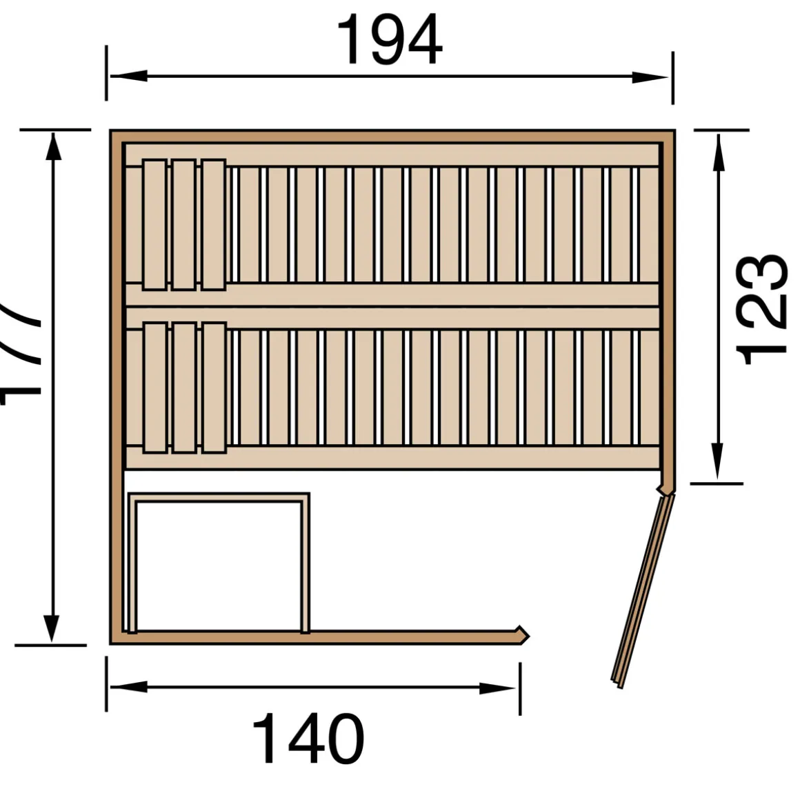 Weka Elementecksauna Varberg 2 HT