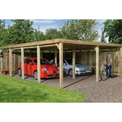 Weka Flachdach-Doppelcarport 618 552 x 760 cm
