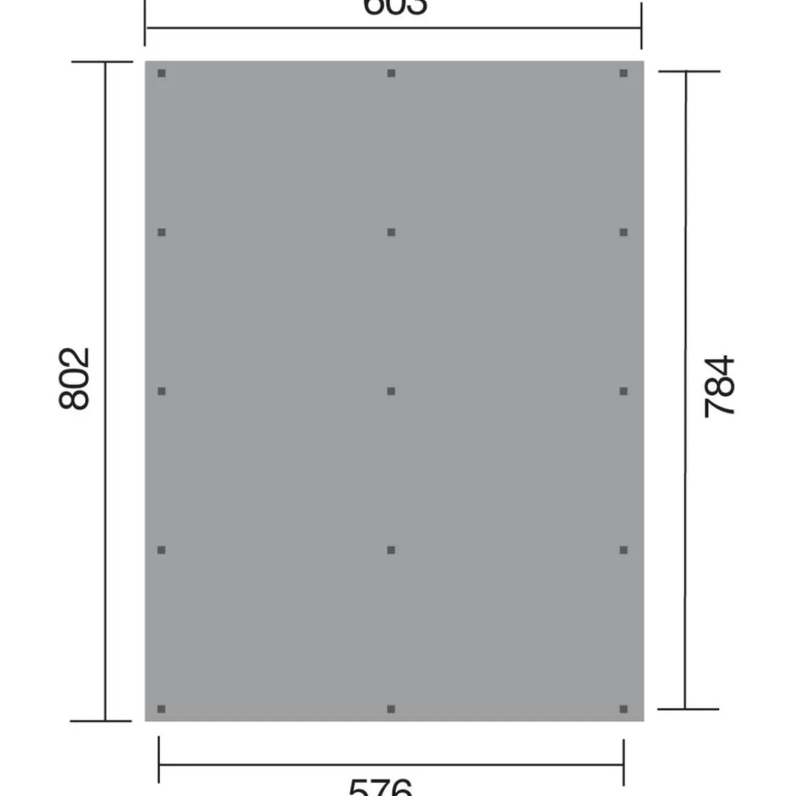 Weka Flachdach-Doppelcarport 618 552 x 760 cm