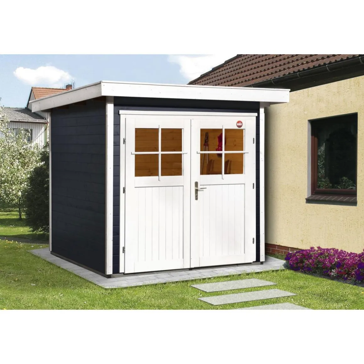 Weka Gartenhaus 227 205 x 209 x 217 cm schwarz
