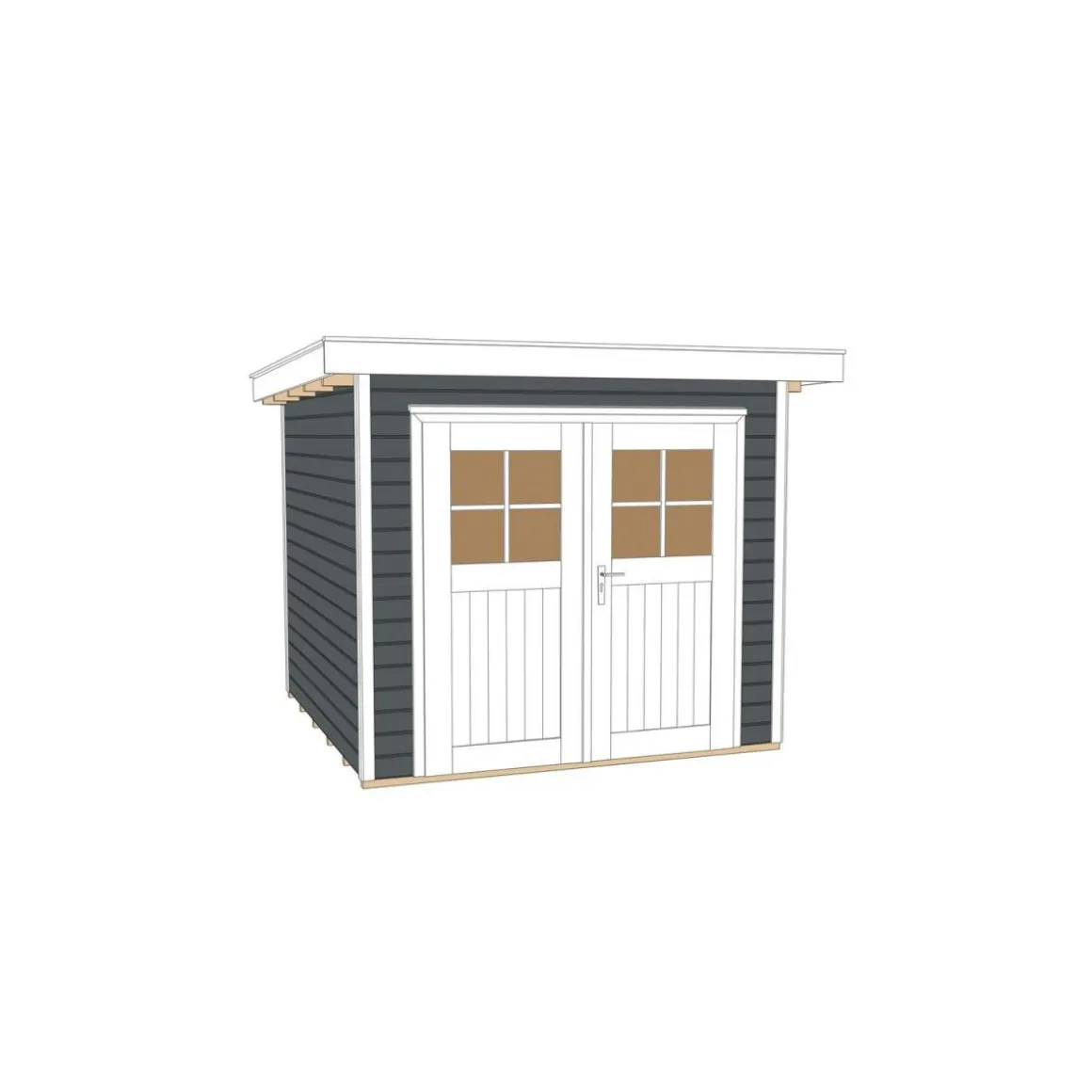 Weka Gartenhaus 227 205 x 209 x 217 cm schwarz