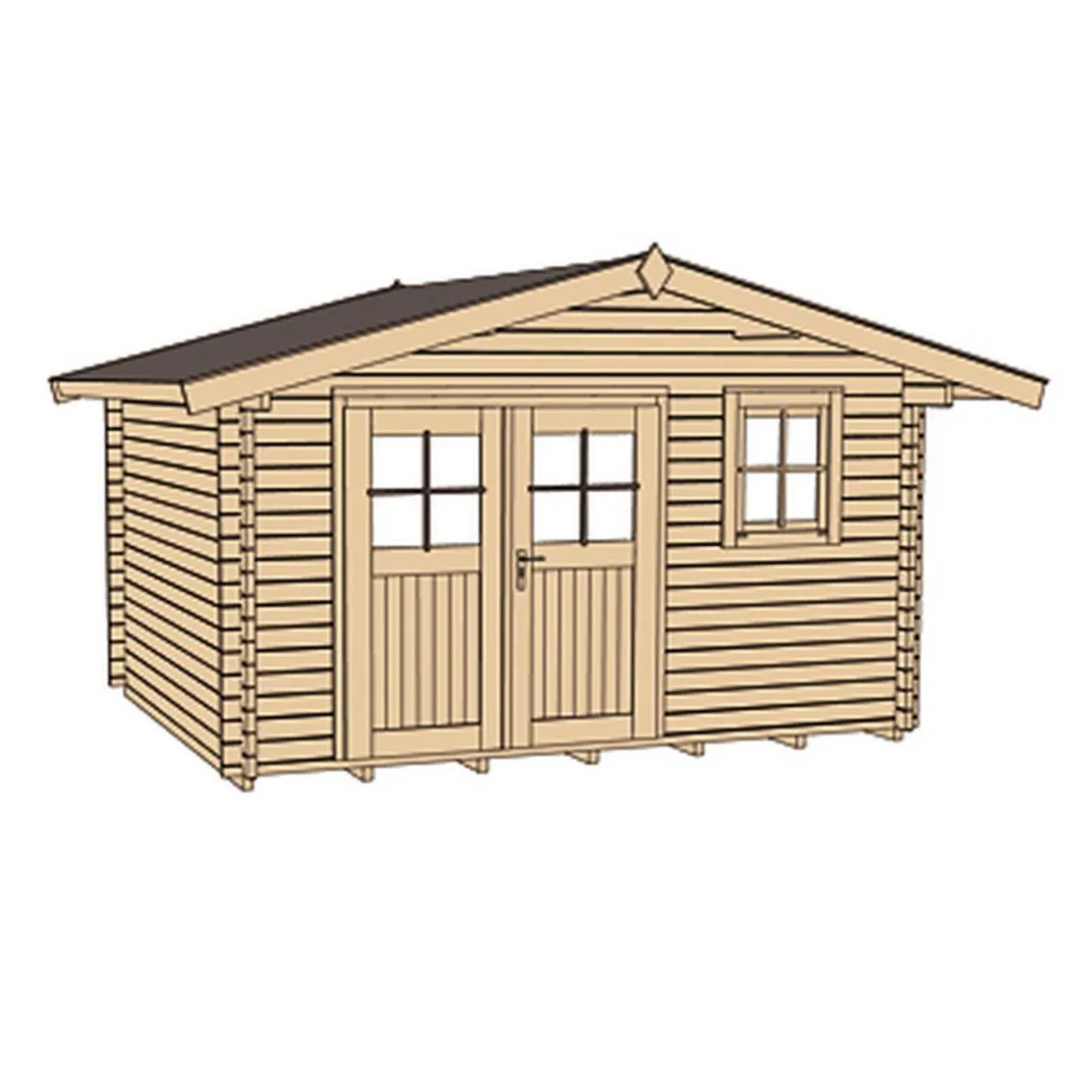 Weka Gartenhaus 136 Größe 2