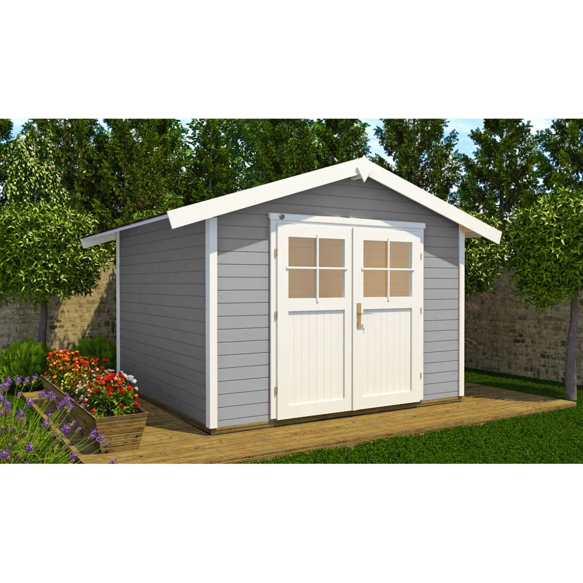 Weka Gartenhaus 122 Größe 2 grau