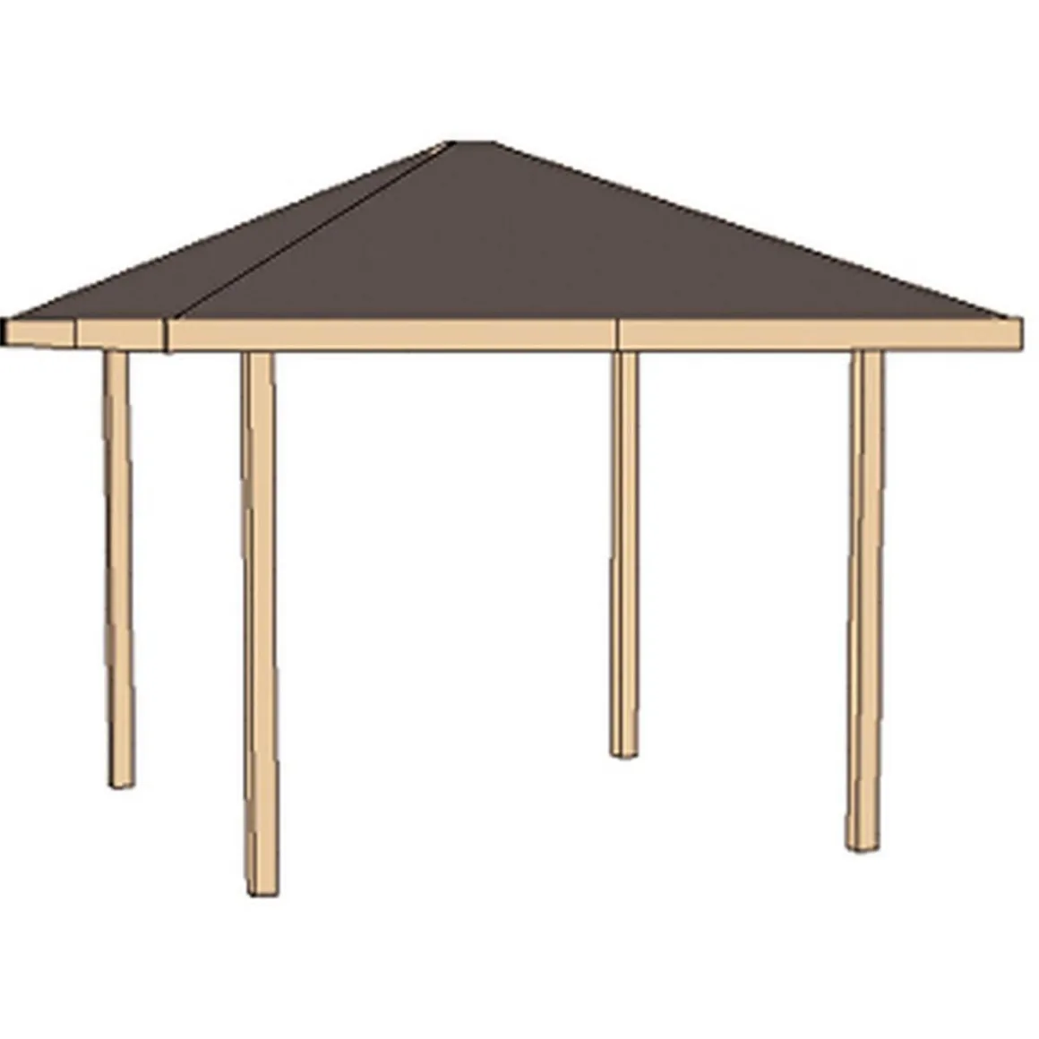 Weka Holzpavillon 651 Größe 1 Sparset inkl Dachschindeln