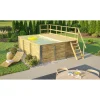 Weka Pool Rechteckig Größe 1 b 308,5 x 401,5 cm inkl Technikraum/Sonnendeck und FilteranlageFolie sand