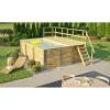 Weka Pool Rechteckig Größe 1 b 308,5 x 401,5 cm inkl Technikraum/Sonnendeck und FilteranlageFolie sand/mosaik