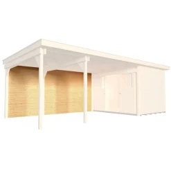 Weka Rückwand für Gartenhaus 126/172 Anbau 150 cm natur