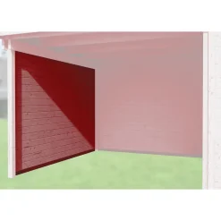 Weka Seitenwand für Gartenhaus 126/172 235 cm schwedenrot