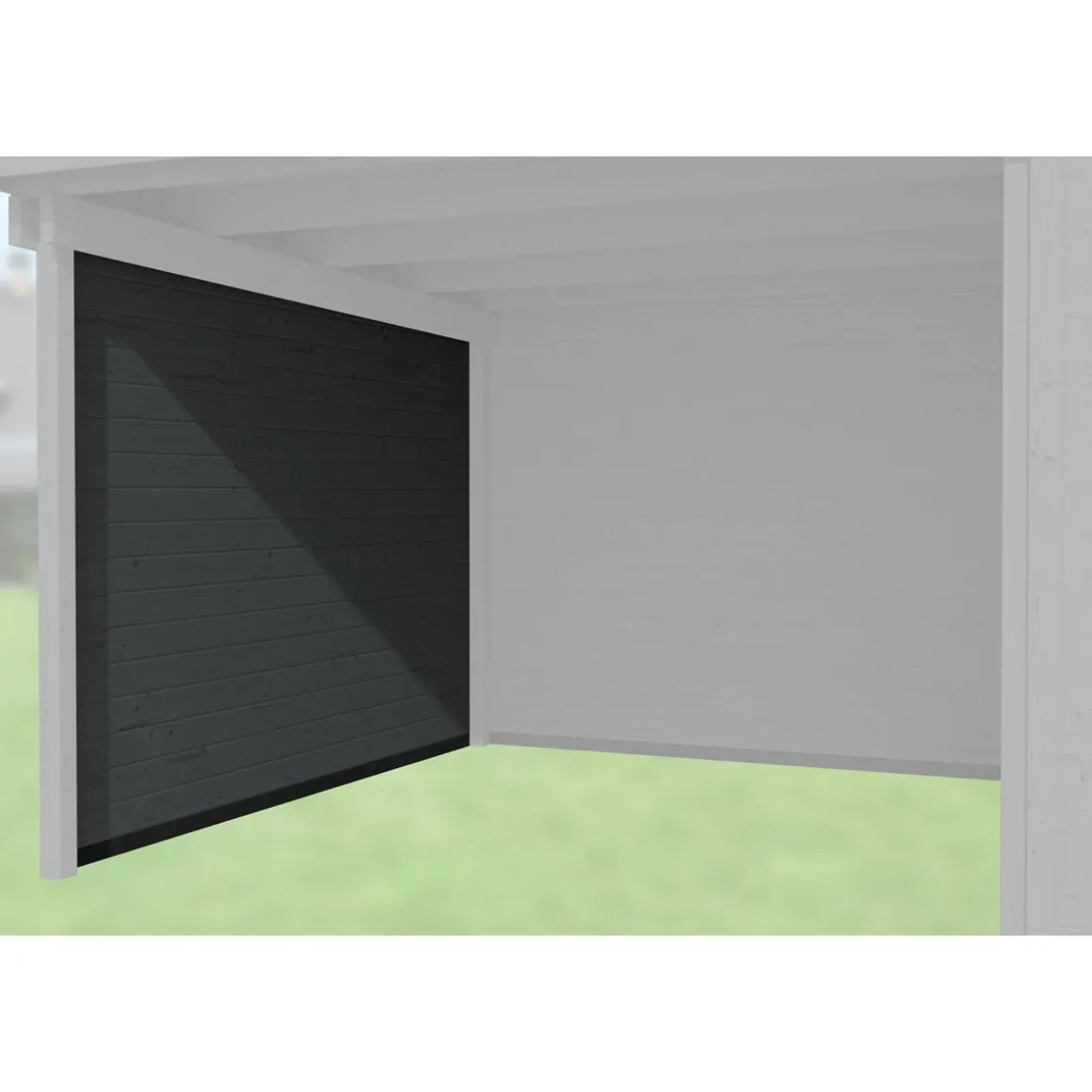 Weka Seitenwand für Gartenhaus 126/172 235 cm anthrazit