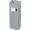 Wenko 6 in 1 Stand WC-Garnitur Imon Grau matt integrierter Toilettenpapierhalter WC-Bürstenhalter Ersatzrollenhalter Stauraumfächer und Ablage