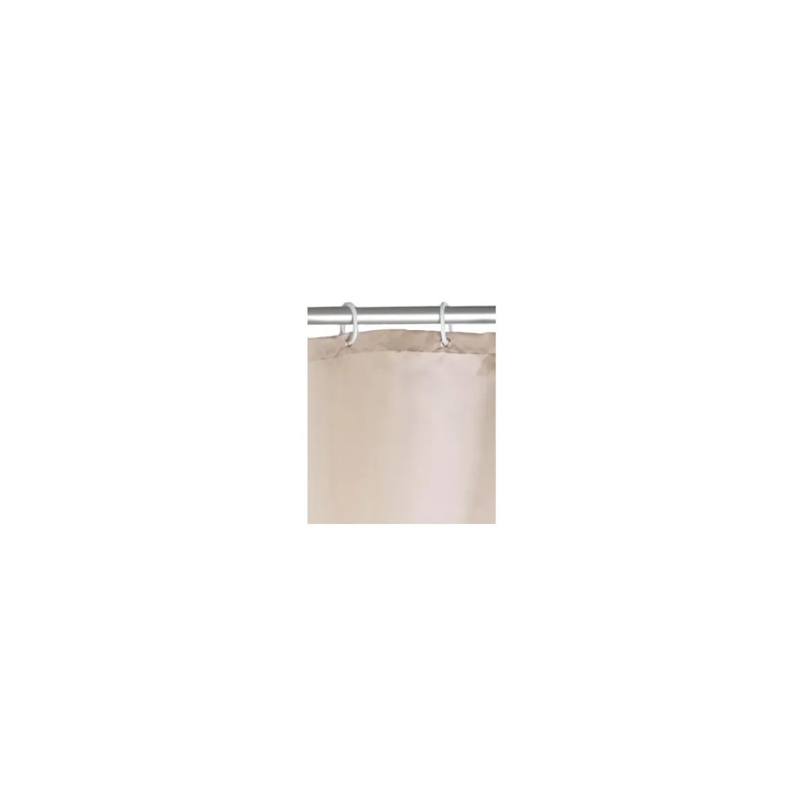 Wenko Anti-Schimmel Duschvorhang Uni Beige Textil Polyester 180 x 200 cm waschbar