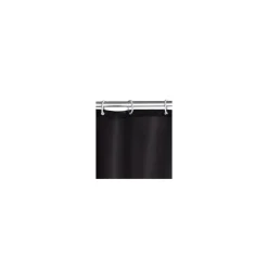 Wenko Anti-Schimmel Duschvorhang Uni Black Textil Polyester 180 x 200 cm waschbar