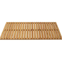 Wenko Baderost Indoor und Outdoor Bambus 100 x 50 cm Badematte Bodenrost für Dusche Bad Pool mit rutschhemmender Unterseite