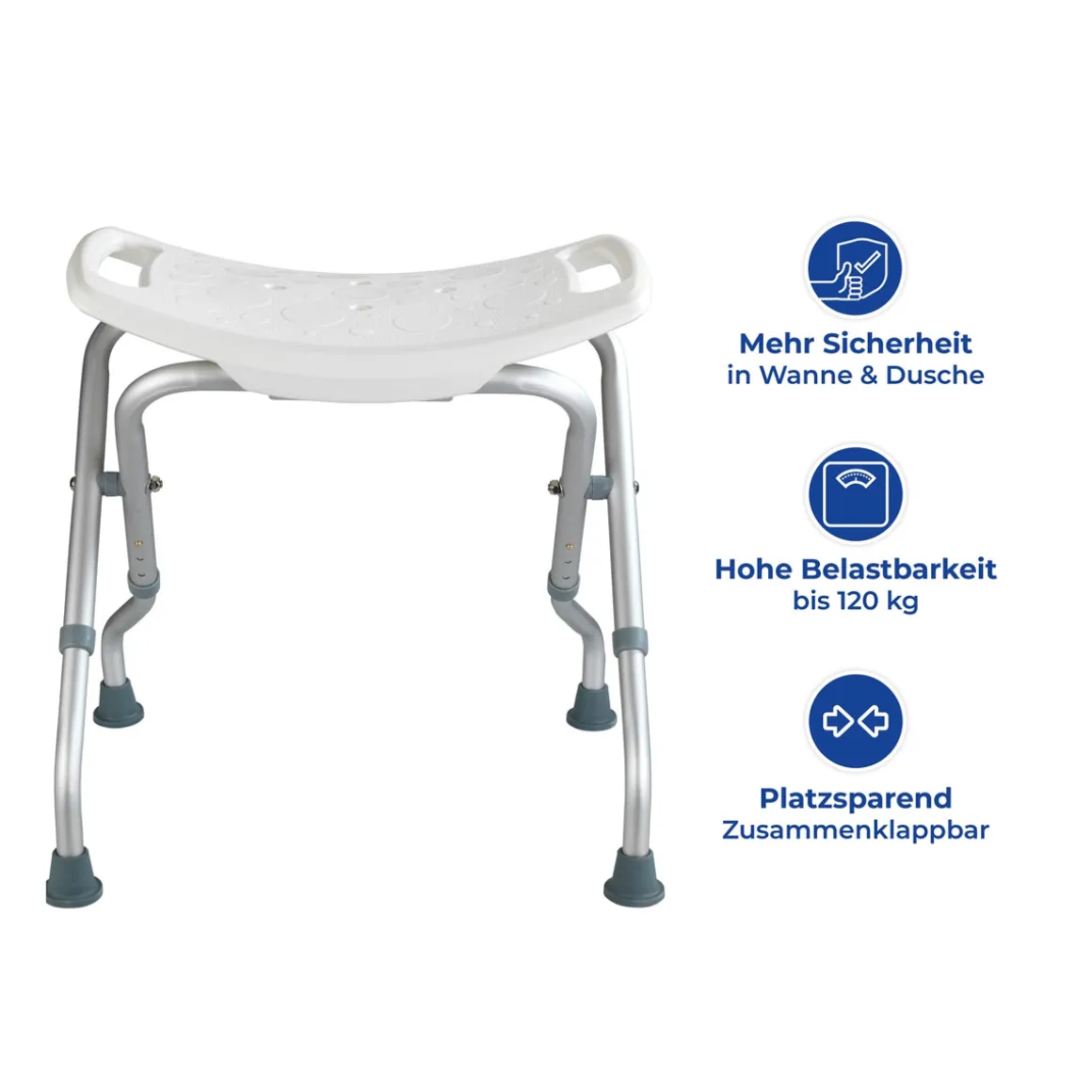 Wenko Badhocker Secura klappbar bis 120 kg Tragkraft