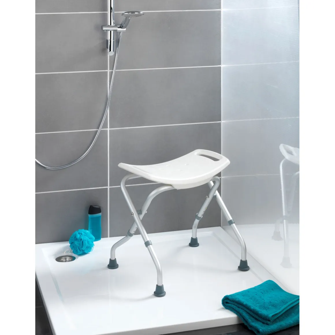 Wenko Badhocker Secura klappbar bis 120 kg Tragkraft