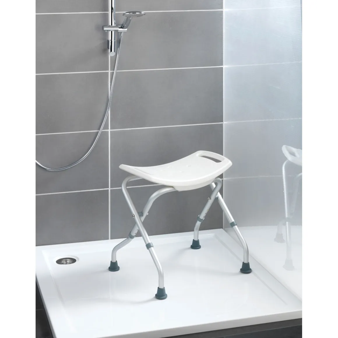 Wenko Badhocker Secura klappbar bis 120 kg Tragkraft
